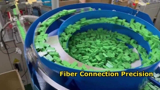 Produção de adaptador de fibra duplex LC verde
