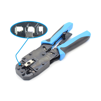 RJ-45 RJ-12 RJ-11 8P8C 6P6C 4P4C Cortador de cabos com stripper feito de aço médio
