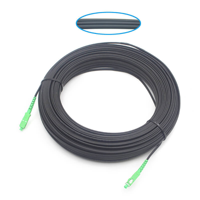 Cabo de remendo drop plano FTTH SC APC 2*5.0mm Monomodo com capa preta
