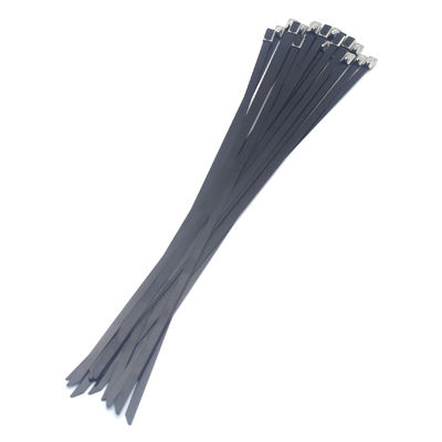 100pcs/bag UV-resistant Polyester Epoxy Nylon 11 Coated Stainless Steel Cable Ties