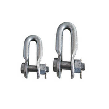 Costomized Size U Type Shackle Hot Dip Galvanized Silver For Overhead Line Hardware