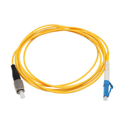 Yellow Jacket LC UPC To FC UPC Patch Cord Singlemode Simplex G657A1 LSZH 2.0mm