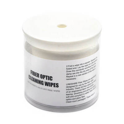 Optical-Grade Fiber Optic Cleaning Wipes 90-Pack White