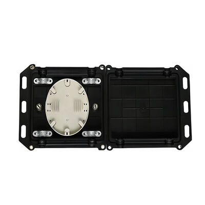 Mini Square Type Fiber Optic Splice Closure Box 2 In 2 Out for 12-24 Cores with ABS+PC Material