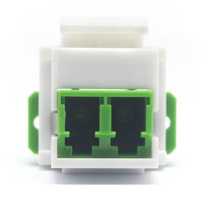 LC APC Duplex Keystone Adapter with Inner Shutter, 0.2dB Insertion Loss, and >1000 Matings Durability Fiber Optic Coupler