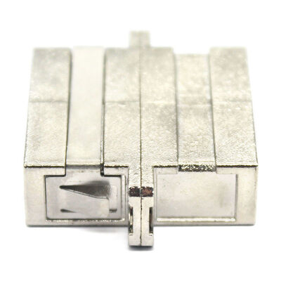 FTTH SC UPC Duplex Fiber Optic Adapter with 0.2dB Insertion Loss in Metal Case with Flange and 500 Cycle Durability
