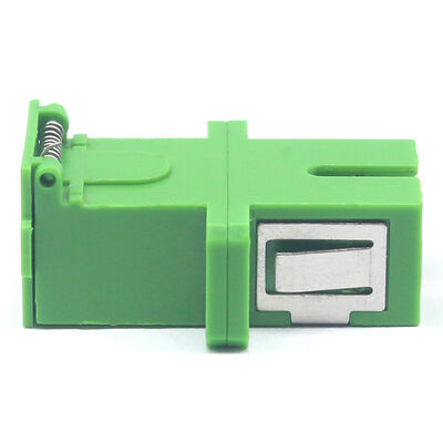 Telecommunications Fiber Optic SC APC Adapter with Flip Auto Shutter 0.2dB Insertion Loss and 500 Cycle Durability