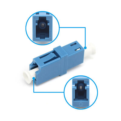 OM4 Apc Fiber Connector Multimode Duplex Adapter Network With Flange