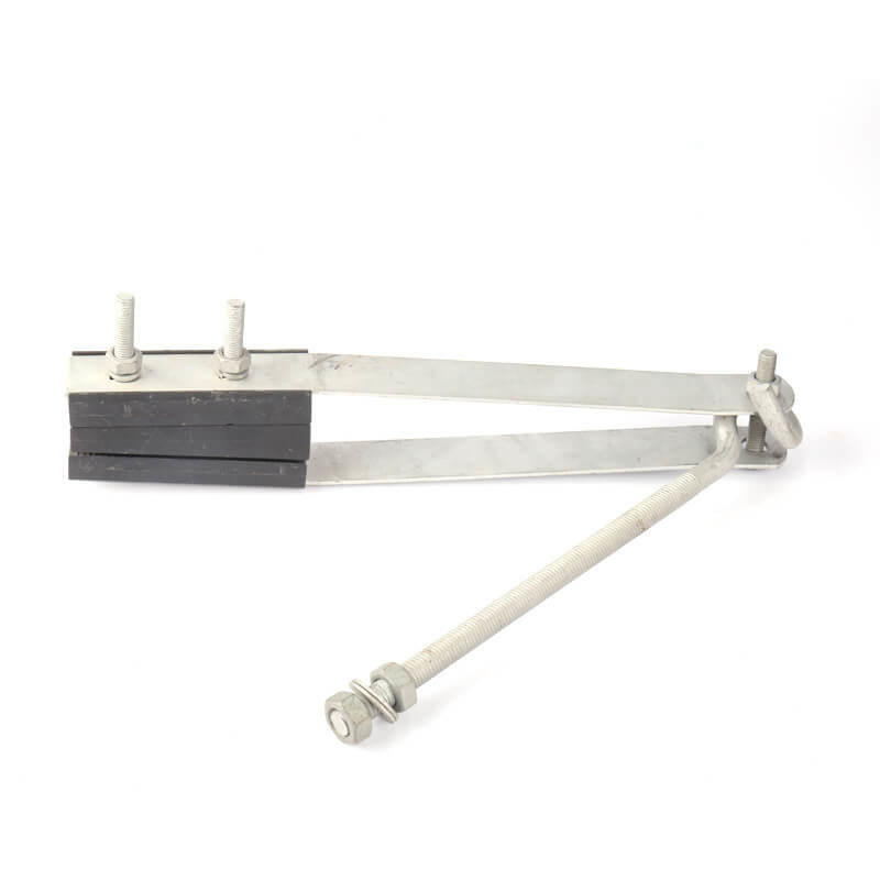 Aluminum Alloy Optical Cable Anchor Clamp For 4 conductors To Pole Or Wall