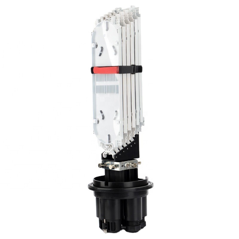 2 In 4 Out Ports FTTH Splice Enclosure Vertical Box with 144F Capacity and 6 Pcs of 24 Core Splice Tray