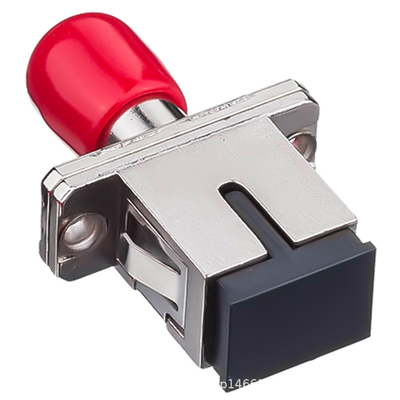 Adaptador óptico simplex de baixa perda de inserção SC UPC para ST UPC em caixa de metal com flange