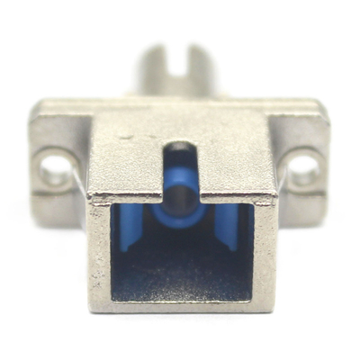 Adaptador óptico simplex de baixa perda de inserção SC UPC para ST UPC em caixa de metal com flange