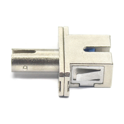 Adaptador óptico simplex de baixa perda de inserção SC UPC para ST UPC em caixa de metal com flange