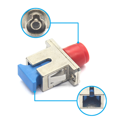 Sistema CATV SC UPC para FC UPC Adaptador Simplex em caixa de metal com flange