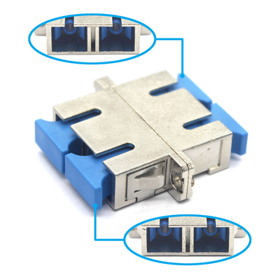 Sistema CATV SC/UPC SX DX Adaptador de modo único com flange e perda de inserção de 0,2 dB