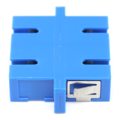 SC UPC Adaptador de fibra óptica duplex Bule com durabilidade de flange 0,2 dB 500 Ciclo passado