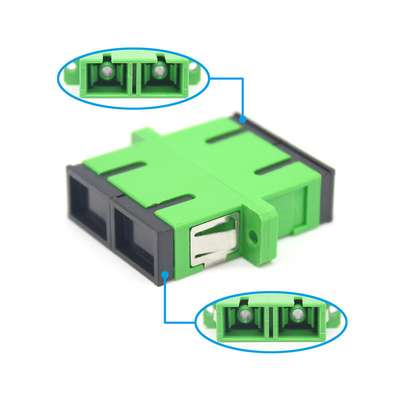 Rede GSM Fibra Óptica Verde SC APC Adaptador Óptico Duplex de Modo Único com Flange