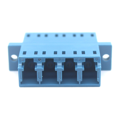 FTTH LC UPC Quadruplex Óptico Adaptador com Durabilidade Flange 0,2 dB 500 Ciclo Passado