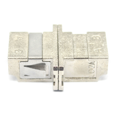Fibra de caixa de metal DX LC UPC Duplex sm Adaptador com flange Perda de inserção baixa de 0,2 dB