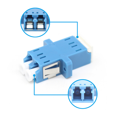 Adaptador LC duplex compatível com a rede 3G para ligações de fibra óptica em sistemas CATV