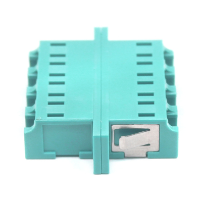 Sistema CATV estável LC PC OM3 Multimodo Quadruplex Adaptador de Fibra Óptica com Flange