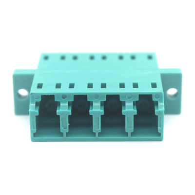 Sistema CATV estável LC PC OM3 Multimodo Quadruplex Adaptador de Fibra Óptica com Flange