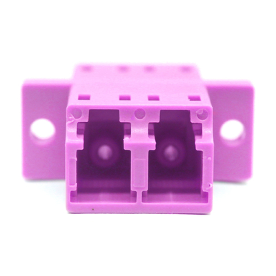 OM4 Apc Fiber Connector Multimode Duplex Adaptador de Rede Com Flange