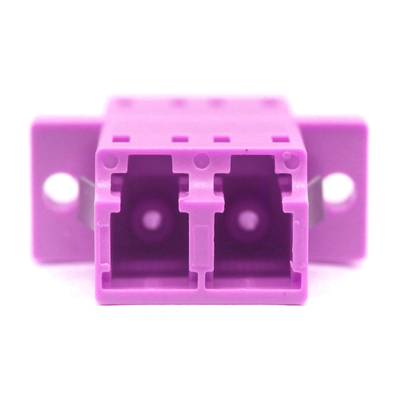 OM4 Apc Fiber Connector Multimode Duplex Adaptador de Rede Com Flange