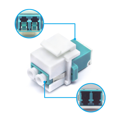 LC PC Duplex OM3 MM FTTH Adaptador de flange de obturador interno para redes de fibra óptica seguras