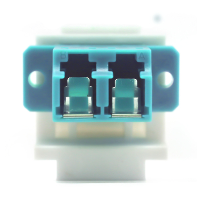 LC PC Duplex OM3 MM FTTH Adaptador de flange de obturador interno para redes de fibra óptica seguras
