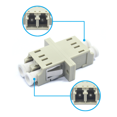 Adaptador Multimodo Duplex de Fibra Óptica LC PC com 0.2dB de Perda de Inseração