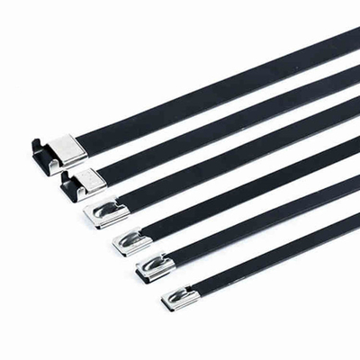 Cravata de aço inoxidável de fecho automático flexível com revestimento de PVC e classificação de ignição