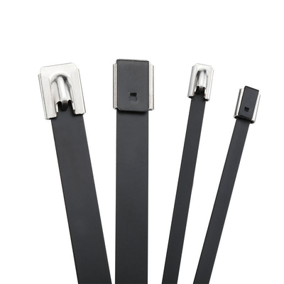 Cravata de aço inoxidável de fecho automático flexível com revestimento de PVC e classificação de ignição