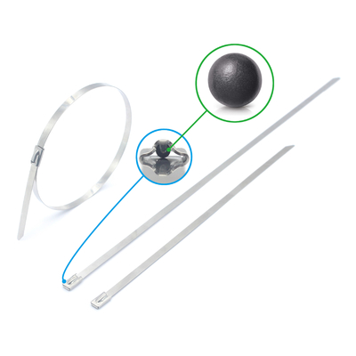 Fios de ligação diretamente de aço inoxidável Cable Tie resistente aos raios UV 201 304 316 Tamanho personalizado