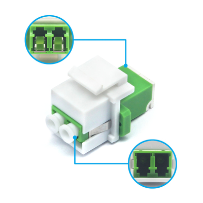 Adaptador duplex de chave de fibra óptica LC APC com obturador interno