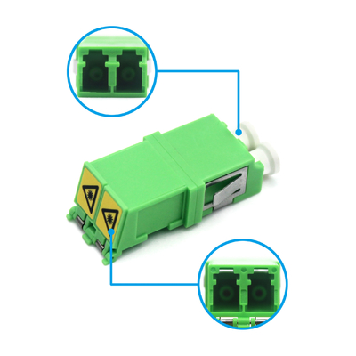 Adaptador de fibra óptica FTTH LC Duplex com obturador automático