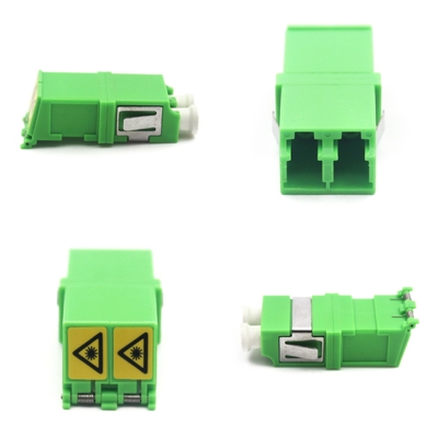 Adaptador de fibra óptica FTTH LC Duplex com obturador automático