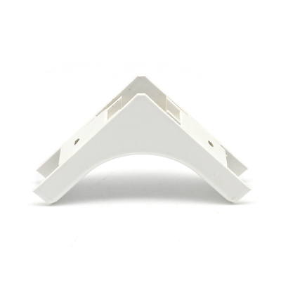 FTTH Tubo de parede Fibra Óptica Cablagem de Ángulo de Dobragem de Plástico em Branco com Conector Clip