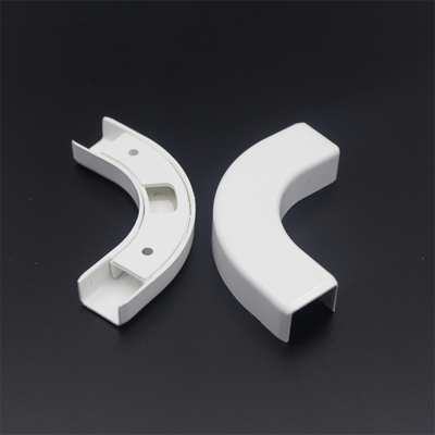 FTTH Tubo de parede Fibra Óptica Cablagem de Ángulo de Dobragem de Plástico em Branco com Conector Clip