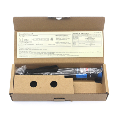 VFL óptico de luz vermelha laser caneta rotativa localizador de falhas de fibra visual AA * 2 fonte de alimentação