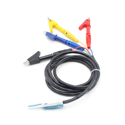 Proba de teste de fio de chumbo de tipo STG eletrônico de bloco cabo de teste de 4 fios sonda de teste em série com plugues de banana