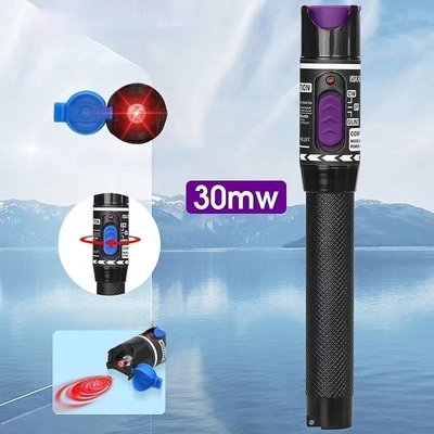 Fibra óptica caneta de luz vermelha 10mw localizador de falhas visuais 50 km VFL 30 KM tempo 1 ano 1 tempo