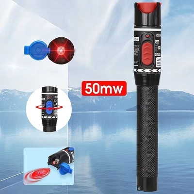 Fibra óptica caneta de luz vermelha 10mw localizador de falhas visuais 50 km VFL 30 KM tempo 1 ano 1 tempo