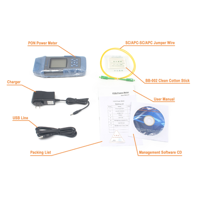 FTTX 1310nm 1490nm 1550nm comprimento de onda Fibra Óptica Pon Power Meter para FTTX e FTTH