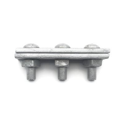250daN MBL galvanizado de aço linha aérea cabo reta 3 buracos em ângulo 1/2" Guy pinça