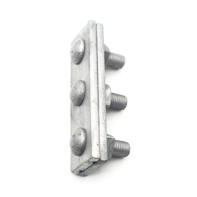250daN MBL galvanizado de aço linha aérea cabo reta 3 buracos em ângulo 1/2" Guy pinça