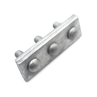 250daN MBL galvanizado de aço linha aérea cabo reta 3 buracos em ângulo 1/2" Guy pinça
