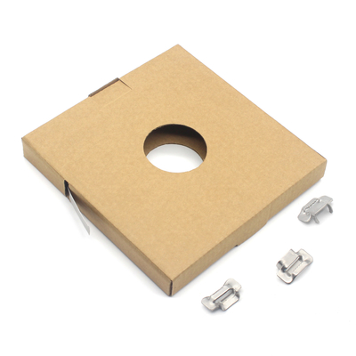 0.26/0.35/0.6/0.75mm Faixa de banda de aço inoxidável para fixação de tubos de comprimento ajustável