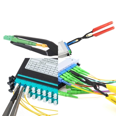 Plug e extrair sem esforço cabos de fibra óptica com LC SC conector longo nariz Plier
