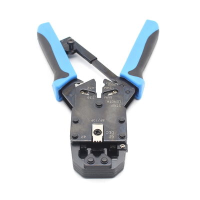 RJ-45 RJ-12 RJ-11 8P8C 6P6C 4P4C Cortador de cabos com stripper feito de aço médio